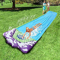 Giant Lawn Water Slide Inflatable 16ft Single Silp Slide Play Center Slide Water Spraying and Crash Pad For Kids Children Summer Backyard Swimming Pool Games Outdoor Toys with Bumper miniinthebox