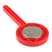 Gimmick Magic Props-Red Plastic Stick Coin Holder Money Appearing Magic Toy