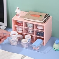 Girl Dustproof Drawer Storage Box Student Desktop Stationery Sundries Jewelry Hand Account Cosmetic Storage Box miniinthebox