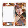 Girl holding a maskCrystal Epoxy Sticker for iPhone4G