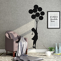 Girl Shapes Wall Stickers 3D Wall Stickers Decorative Wall Stickers,  PVC Home Decoration Wall Decal Wall Decoration 1pc