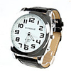 Girl Women Watch Black Watchband White Dial Plate 9225