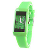 Girl Women Watch Green Watchband Green Dial Plate 9742