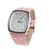 Girl Women Watch Pink Watchband White Dial Plate A056