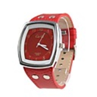 Girl Women Watch Red Watchband Red Dial Plate A056