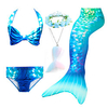Girls Swimsuits Mermaid for Swimming Mermaid Costume Bikini Set for Big Girls Birthday Gift 3-14 Years miniinthebox