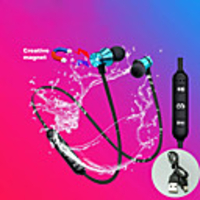 GL710 In-ear Sport IPX5 Waterproof Sweatproof Magnetic Absorption Voice Prompt Bluetooth Earphone Stereo Sports Earbuds For IOS Android