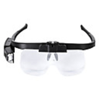 Glasses type reading magnifier with lamp multi lens exchange 11642dc