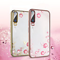 Glitter Diamond Flower Butterfly Case For Huawei P30 Pro P20 Lite Mate 30 Pro Mate 20 Pro Y6 Y9 2019 Honor 20 Pro Honor 10 Lite Honor 8X Phone Case Luxury Crystal Clear Soft Silicon Back Cover