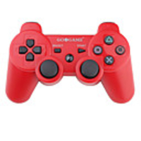GOiGAME Wireless Two-Tone DualShock 3 Controller for PS3 (Red Black)