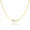 gold chain necklace for women - 0.8mm box chain 18k gold plated sterling silver chain with upgraded spring-ring clasp - italian necklace chain - super thin amp; strong 20 inch