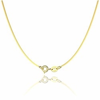 gold chain necklace for women - 0.8mm box chain 18k gold plated sterling silver chain with upgraded spring-ring clasp - italian necklace chain - super thin amp; strong 20 inch