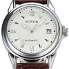 gold classic automatic wristwatch auto date calendar leather rome dial men mechanical dress watches