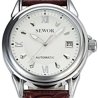 gold classic automatic wristwatch auto date calendar leather rome dial men mechanical dress watches