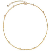 gold dainty beaded choker necklace 18k gold plated handmade tiny bead choker necklace delicate gold beaded wave chain necklaces jewelry gift for women
