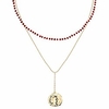 gold medallion coin pendant necklaces for women chains layered necklace cute simple dainty necklace jewelry gift