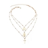 gold necklace decorated madonna crucifix (gold)