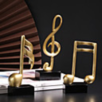 Gold Note Ornaments Home Living Room TV Cabinet Porch Decoration Kit