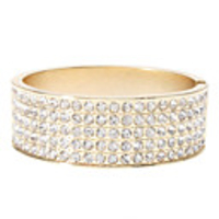 Gold Oval Studded with Diamonds Bracelet