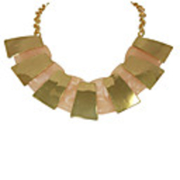 Gold Plated Alloy Jadeite Necklace(Assorted Color)