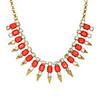 Gold Plated Bullet Shaped Acrylic Zircon Necklace(Assorted Color)