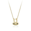Gold-Plated Bunny Pendant Necklace