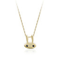 Gold-Plated Bunny Pendant Necklace