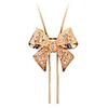 Gold Plated Butterfly Knot Austrian Crystal Sweater Chain