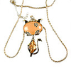 Gold Plated Cat Shape Crystal Alloy Necklace