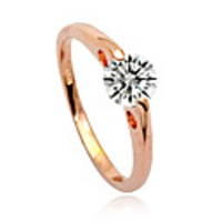 Gold Plated Diamond Inlaid Ring