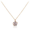 Gold Plated Flower Shaped Crystal Necklace