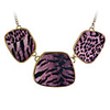 Gold Plated Leopard Grain Pendant Necklace