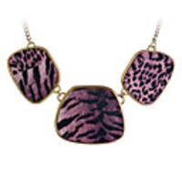 Gold Plated Leopard Grain Pendant Necklace