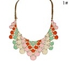 Gold Plated Maple Leaf Shaped Acrylic Necklace(Assorted Color)