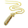 Gold Plated Peascod Alloy Zircon Necklace