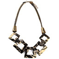 Gold Plated Square Shaped Alloy Necklace
