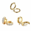 gold plated stainless steel small huggie hoop earrings for,  gold,  size no size