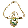 Gold Plated Wing Shape Crystal Alloy Necklace
