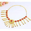gold synthetic aquamarine ear cuff vintage style guitar number cute earrings jewelry light yellow for stage bar festival 5pcs