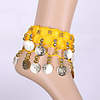 gold synthetic aquamarine ear cuff vintage style guitar number cute earrings jewelry light yellow for stage bar festival 5pcs