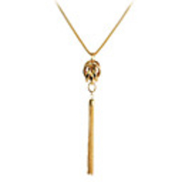 Golden Alloy Ball Pendant Necklace