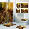 Golden Autumn Woods Pattern PrintingBathroom Shower Curtain Leisure Toilet Four-Piece Design