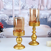 Golden Candlestick Christmas Wedding Candlestick Candlelight Dinner Decoration Candle Holder