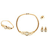 Golden Egg Rhinestone Studded Jewely Set