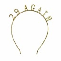 golden metal birthday statement tiara style headband novelty party gift for women 29 again