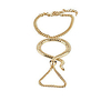 goldtone snake adjustable finger ring and hand chain bracelet