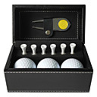 Golf Ball Tee Divot Tool Set PU Leather Gift Golf Accessories For Golf Training Competition