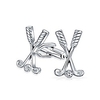 golf clubs ball caddy golfer sports coach cufflinks for men executive shirt cuff links bullet hinge back silver tone stainless steel medium