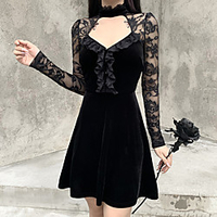 Goth Girl Lisa Punk Gothic Medieval Vacation Dress Dress Masquerade Women