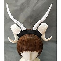 gothic antelope sheep horn hoop headband forest animal photography original manual aries exhibition cosplay photo props deluxe costume horns (white) miniinthebox
